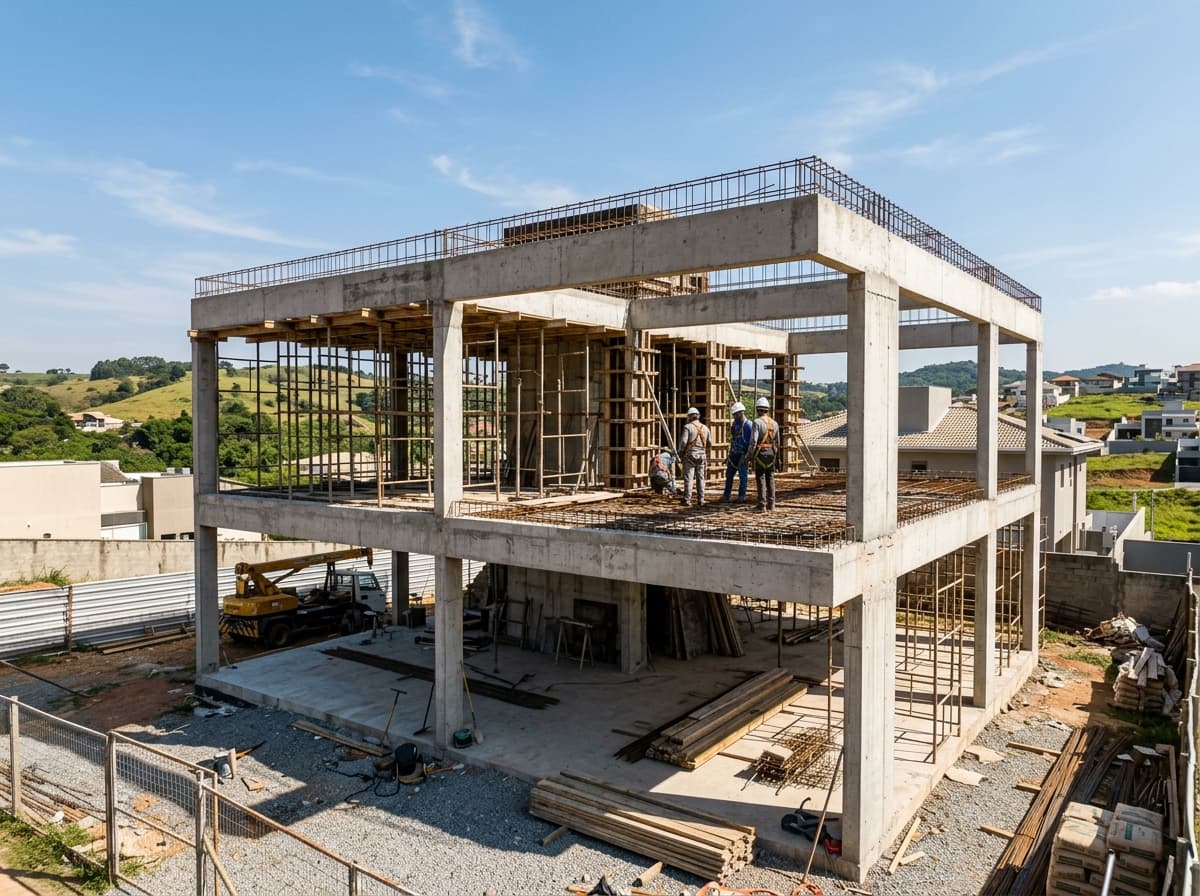 Construção com laje treliçada Grupo Salvatta